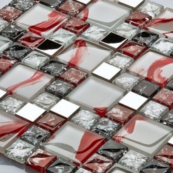 Аристократична мозаечни плочки от стъклокерамика Petunya  от Betas Glass Mosai , с размер 30 x 30 см.